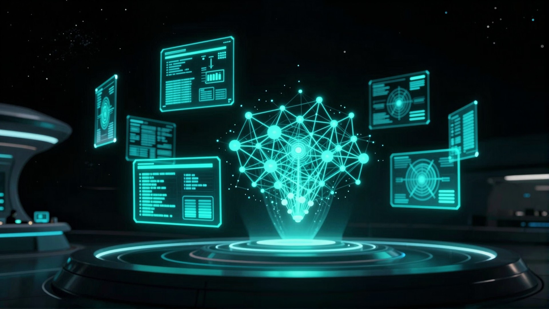 UNAC Course — Futuristic AI command center